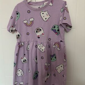 H&M Purple Babydoll Dress Casual Short Sleeve
